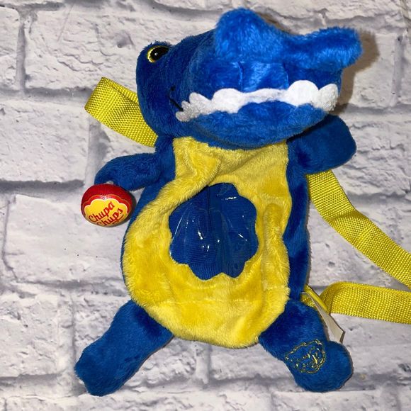 Chupa Chups Plush crocodile backpack zipper bag - Picture 2 of 5